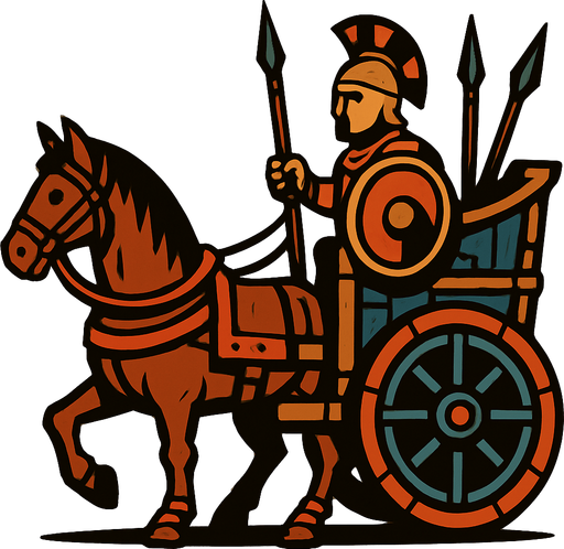 Eski çağ savaş karavan.
In-Game asset.  2d.  High contrast.  No shadows