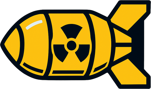 bomba nuclear.
In-Game asset.  2d.  High contrast.  No shadows