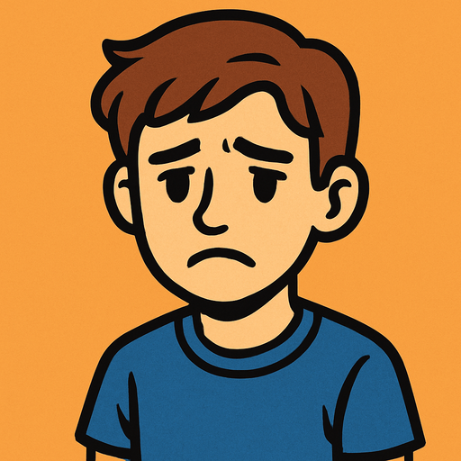 The character is a little boy that is sad and 17 years old.
In-Game asset.  2d.  High contrast.  No shadows. Kid