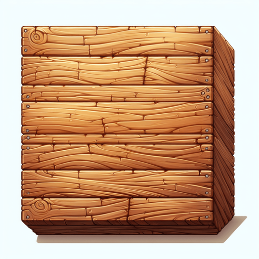 wooden plank.
Single Game Texture.  In-Game asset.  2d.  Blank background.  High contrast.  No shadows