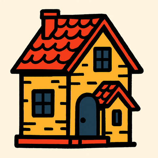 house.
In-Game asset.  2d.  High contrast.  No shadows