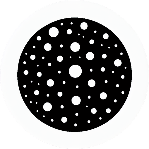 черный круг с белыми точками.
Single Game Texture. In-Game asset. 2d. Blank background. High contrast. No shadows.
