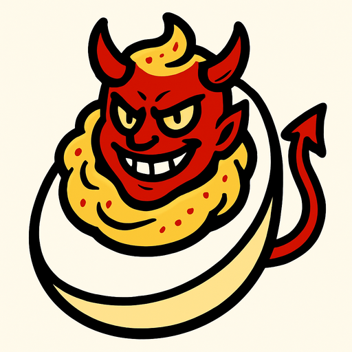 yumurta şeytan.
In-Game asset.  2d.  High contrast.  No shadows