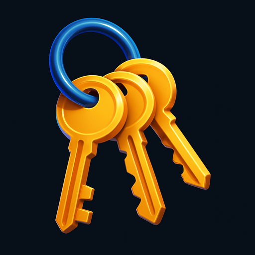 pack of key.
In-Game asset.  High contrast.  No shadows. 3D