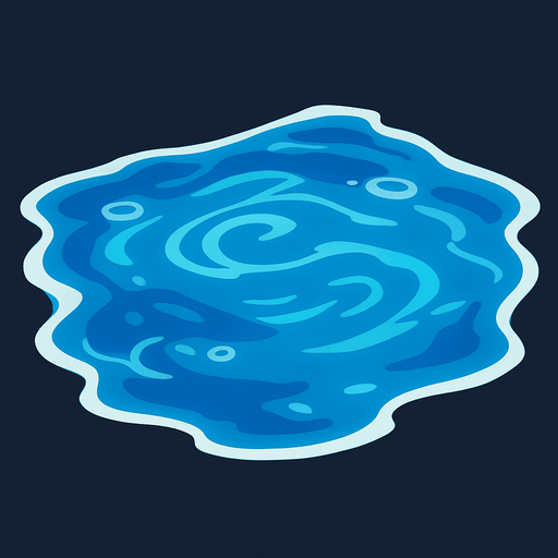 Water.
In-Game asset.  2d.  High contrast.  No shadows