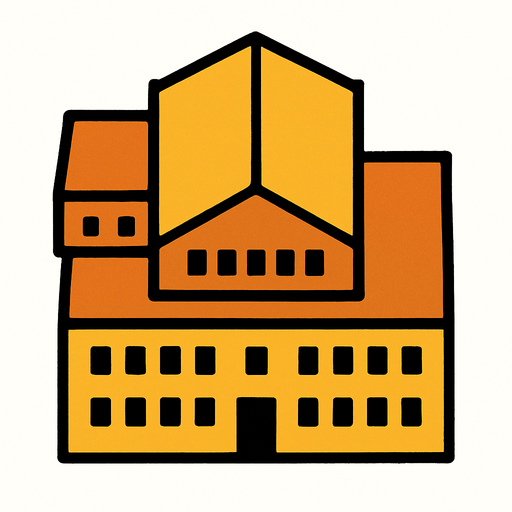 a building viewed from above.
In-Game asset.  2d.  High contrast.  No shadows. No Background