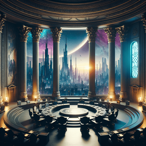 Inside of jedi temple council room. Coruscant wallpaper.