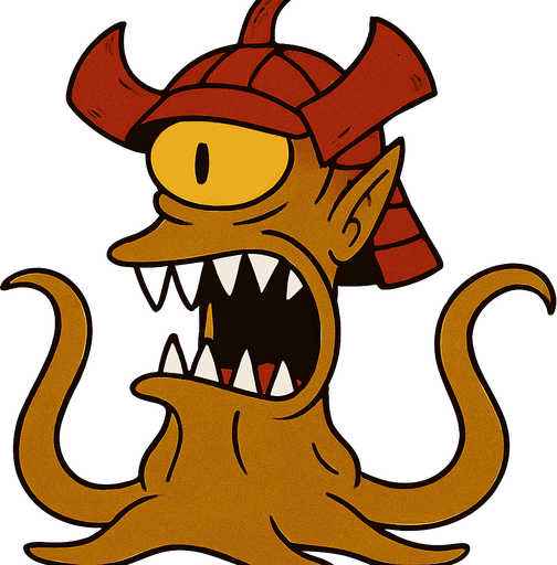 Make my character dark yellow and have a red samurai helmet