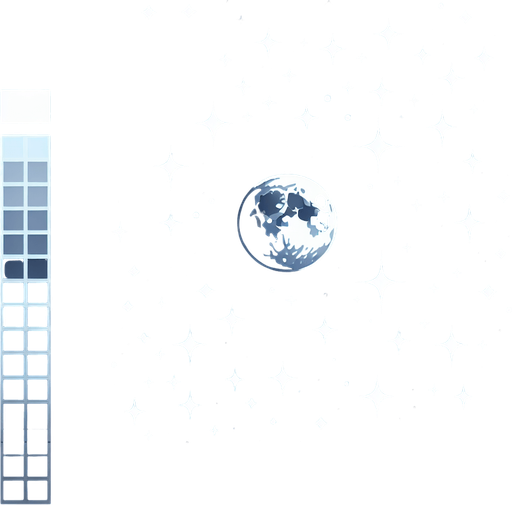 create a sky with moon and starts.
Single Game Texture.  In-Game asset.  2d.  Blank background.  High contrast.  No shadows