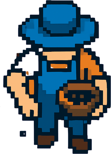 Seeding 2d pixilated topdown.
In-Game asset.  2d.  High contrast.  No shadows