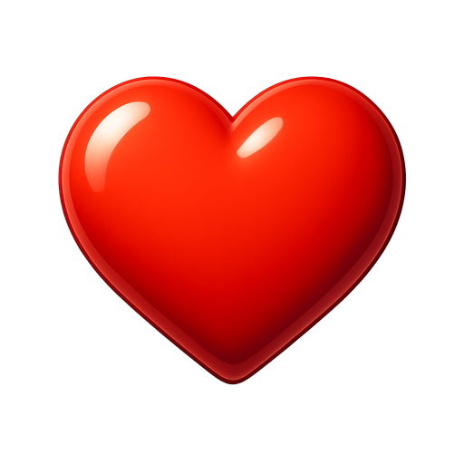Red Heart.
In-Game asset.  3d.  High contrast.  No shadows