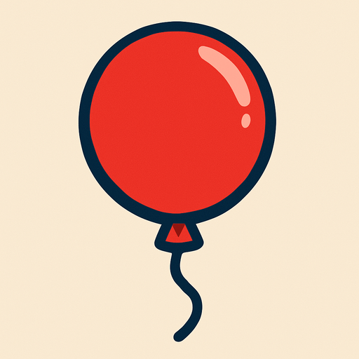 Globo rojo.
In-Game asset.  2d.  High contrast.  No shadows