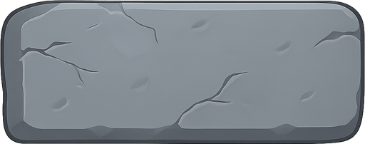 Gray stone block. No background. Transparent background. Blank background. No shadows. 2d. In-Game asset. flat