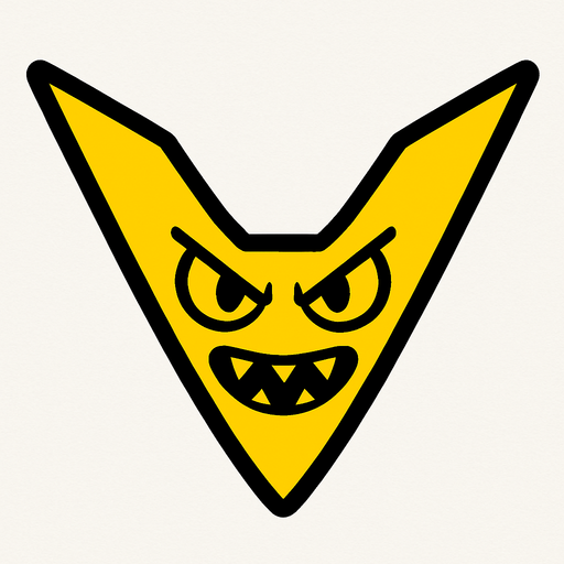 V shape yellow 2d enemy for asset..
In-Game asset.  2d.  High contrast.  No shadows
