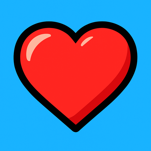 heart.
In-Game asset.  2d.  High contrast.  No shadows