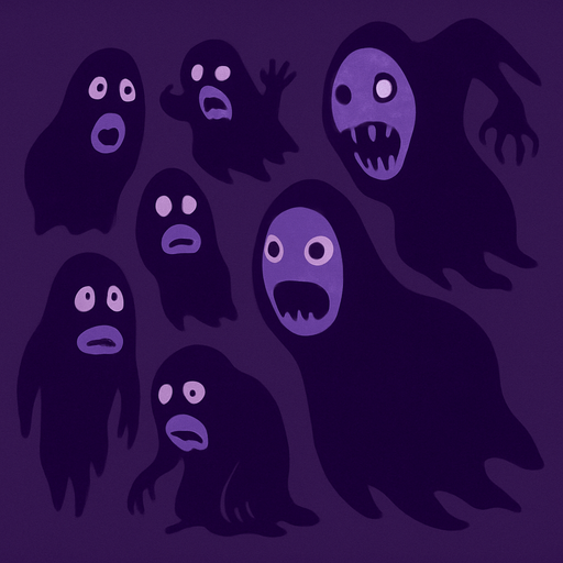 dark spirits from movie "spirited away". HD colors. purple color.
In-Game asset.  2d.  High contrast.  No shadows
