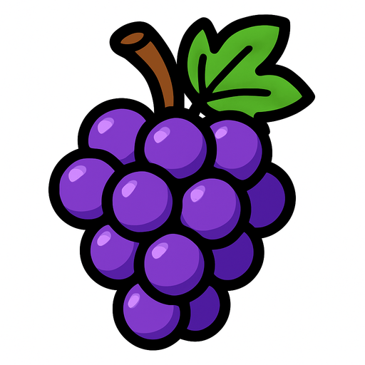grape.
In-Game asset.  2d.  High contrast.  No shadows