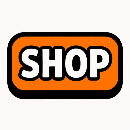 Shop button.
In-Game asset.  2d.  High contrast.  No shadows
