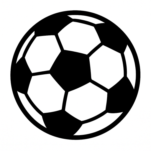 soccer ball.
In-Game asset.  2d.  High contrast.  No shadows