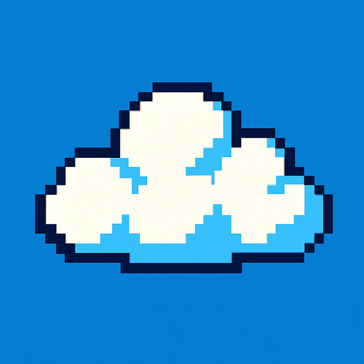 One Cloud style pixel art.
2d.  High contrast.  No shadows