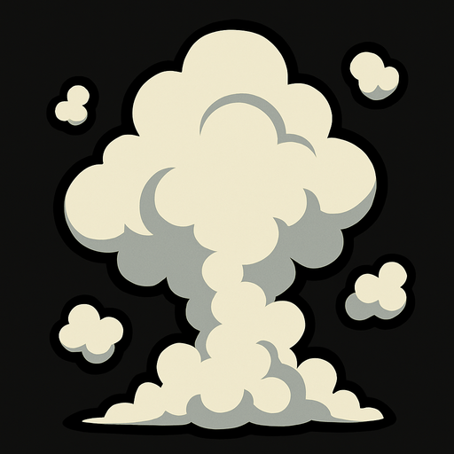 smoke.
In-Game asset.  2d.  High contrast.  No shadows