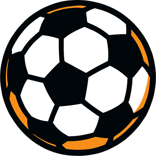 football ball.
In-Game asset.  2d.  High contrast.  No shadows