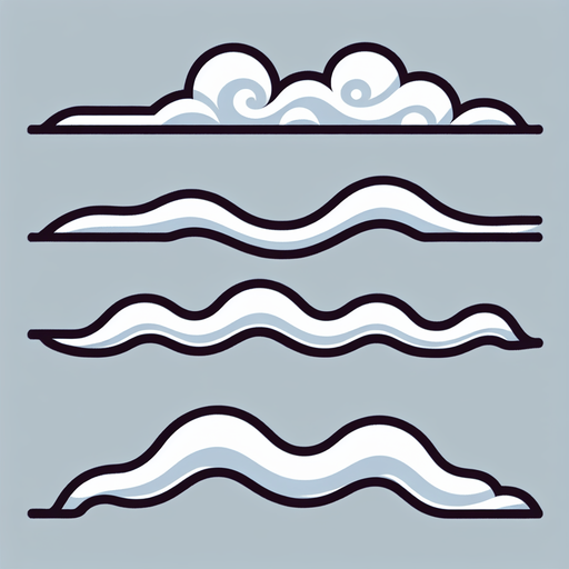 волнистая линия. Белая.
Single Game Texture.  In-Game asset.  2d.  Blank background.  High contrast.  No shadows