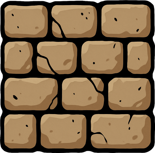 stone, cell for wall.
In-Game asset.  2d.  High contrast.  No shadows