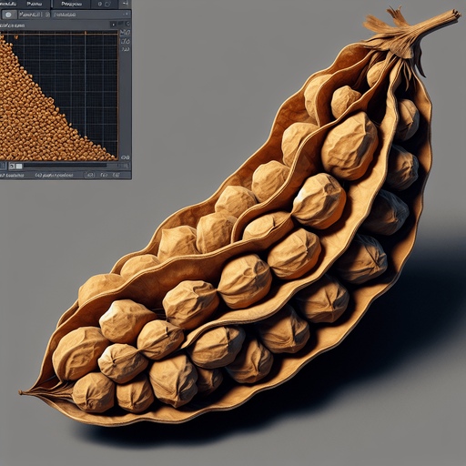 A dried split pea..
Single Game Texture.  In-Game asset.  2d.  Blank background.  High contrast.  No shadows