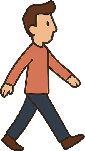 a human. No background. Transparent background. Blank background. No shadows. 2d. In-Game asset. flat