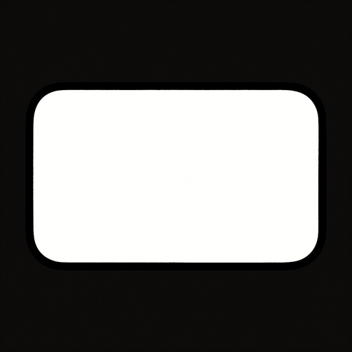 rectangle with rounded edges (color white) (the edges will white too).
In-Game asset.  2d.  High contrast.  No shadows