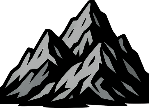 grii dağlar..
In-Game asset.  2d.  High contrast.  No shadows