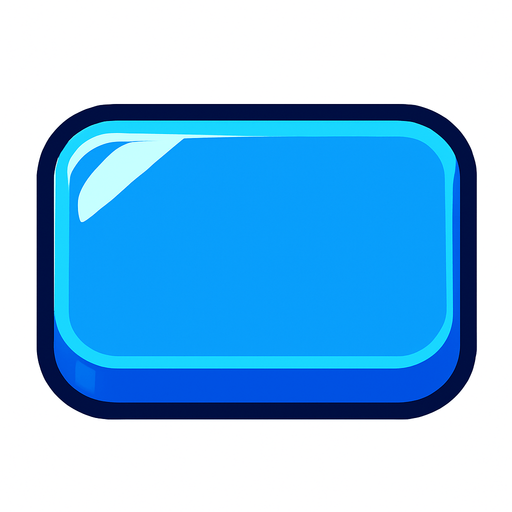 Bouton bleu.
In-Game asset.  2d.  High contrast.  No shadows