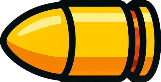 Bullet.
In-Game asset.  2d.  High contrast.  No shadows