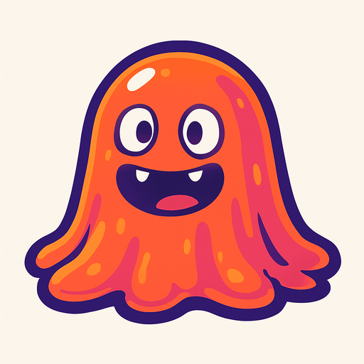 Jelly monster.
In-Game asset.  2d.  High contrast.  No shadows