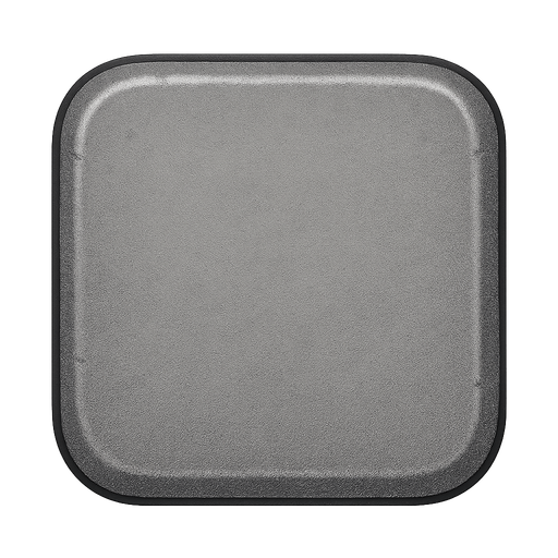 A gray square with rounded edges.
Single Game Texture.  In-Game asset.  2d.  Blank background.  High contrast.  No shadows