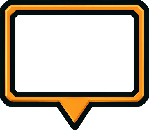 Рамка для всплывающей меню подсказки.
In-Game asset.  2d.  High contrast.  No shadows