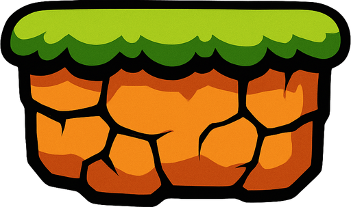 platform.
In-Game asset.  2d.  High contrast.  No shadows