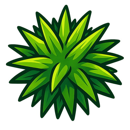 planty spike ball with no stem.
In-Game asset.  2d.  High contrast.  No shadows