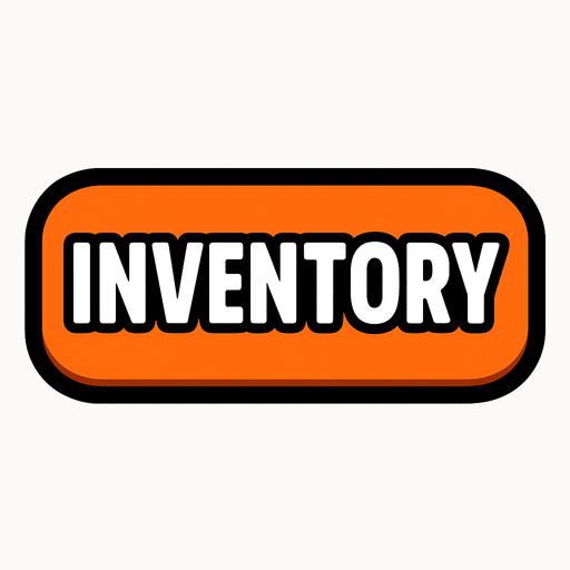 inventory button.
In-Game asset.  2d.  High contrast.  No shadows