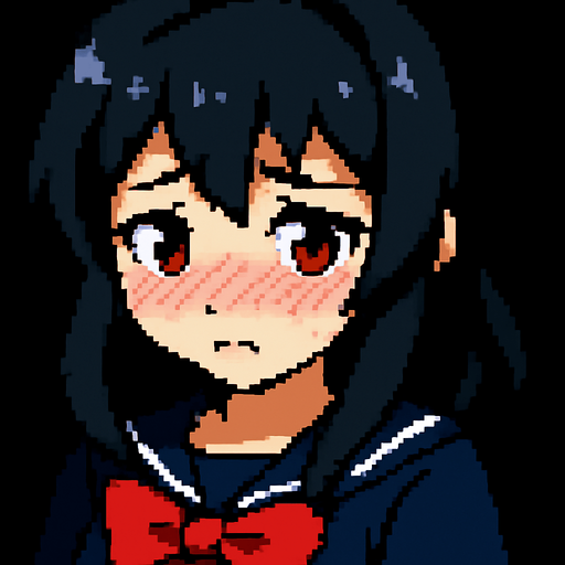 Make her blush and put on a shy expression