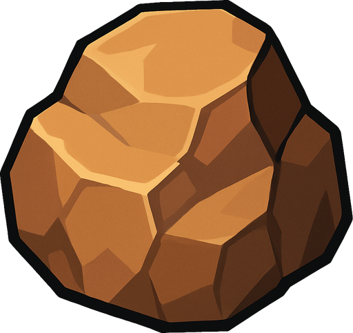 rock.
In-Game asset.  2d.  High contrast.  No shadows