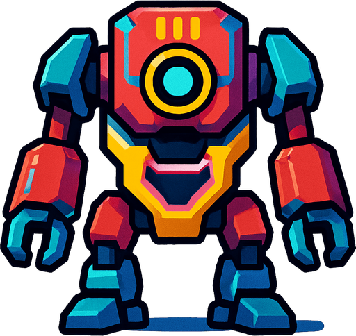 different cyber small enemy from the front side facing camera. HD colors. separated
In-Game asset.  2d.  High contrast.  No shadows