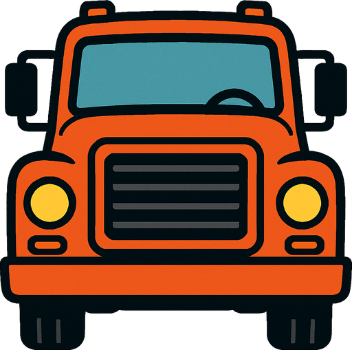 front view truck car.
In-Game asset.  2d.  High contrast.  No shadows