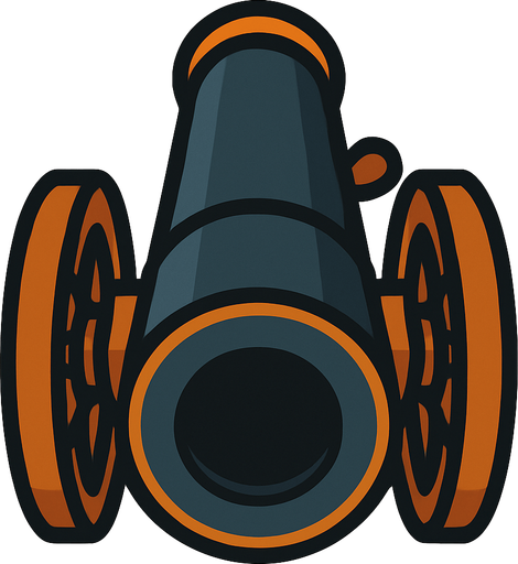 cañon desde arriba.
In-Game asset.  2d.  High contrast.  No shadows