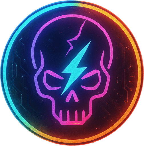 Ability icon 'weakness curse' . cyberpunk. abstract. Futuer. different colors. HD colors
