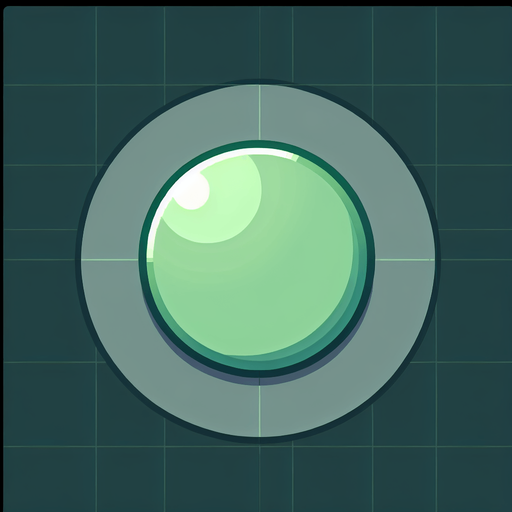 Single Game Texture, 50x50pix. In-Game asset. 2d. Blank background. High contrast. No shadows. Light green circle with border. Simple. No other objects.

Single Game Texture. In-Game asset. 2d. Blank background. High contrast. No shadows.