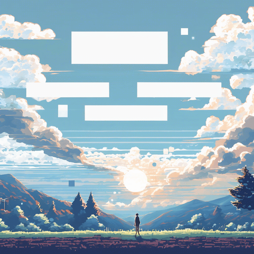 Please remove the white squares in the sky