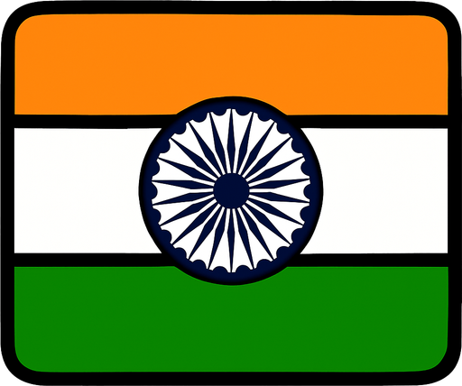 india flag.
In-Game asset.  2d.  High contrast.  No shadows