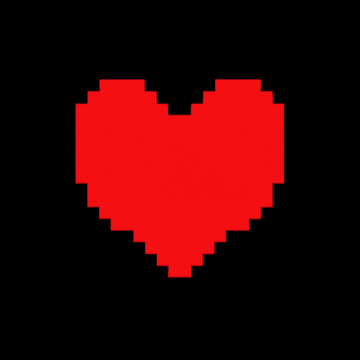 Make me a heart for Deltarune.
In-Game asset.  2d.  High contrast.  No shadows
